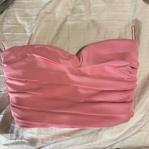 Pink Zara Bustier Strapless Top